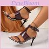 Roman Sandals For Women With Pu Material And Ankle Strap For Summer