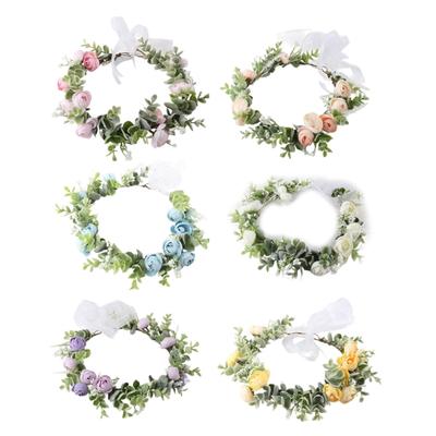 Bride Flower Crown For Wedding Flower Headbands Bride Floral Headbands Women Floral Garlands Crown Hair Wreath