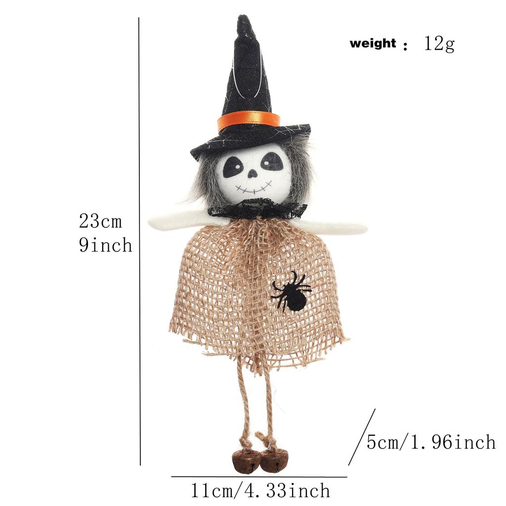 A Set Of 4 Halloween Decoration Dolls Halloween Pumpkins Ghosts And Witches Party Doll Pendants Venue Decoration