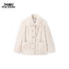 Peacebird Lamb Fleece Lapel Jacket