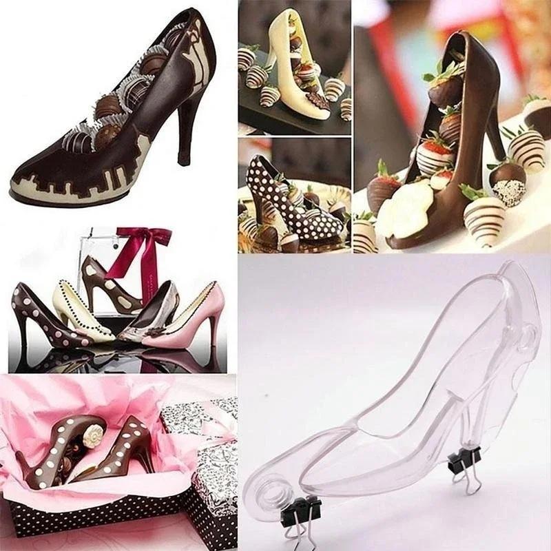 New Candy Sugar Paste Molds Cake Decor Tools for DIY Baking Accessories Creative Shoes Shape Chocolate Mold High Heel Shoes