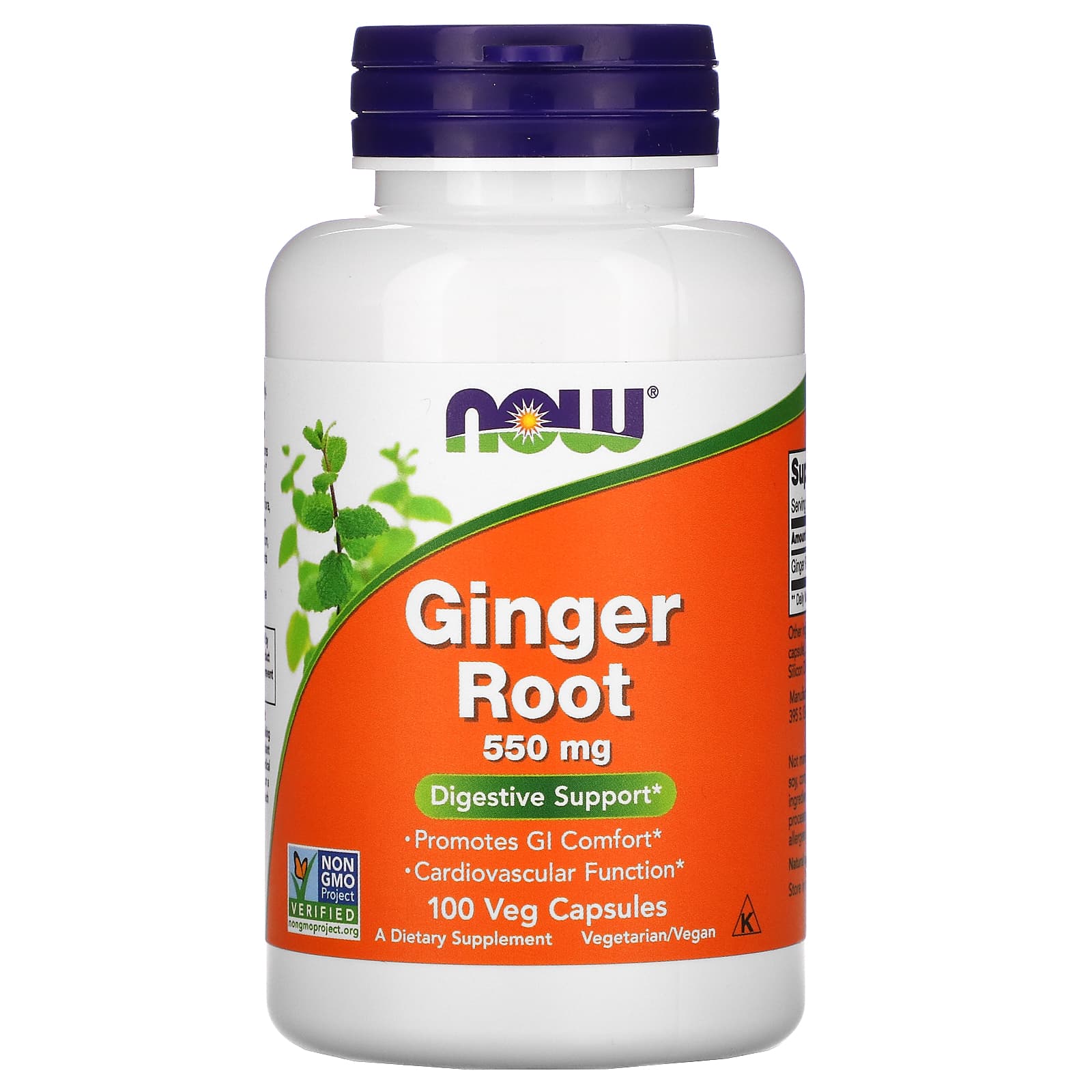 

Ginger Root, 550Mg, 100 Veggie Capsules