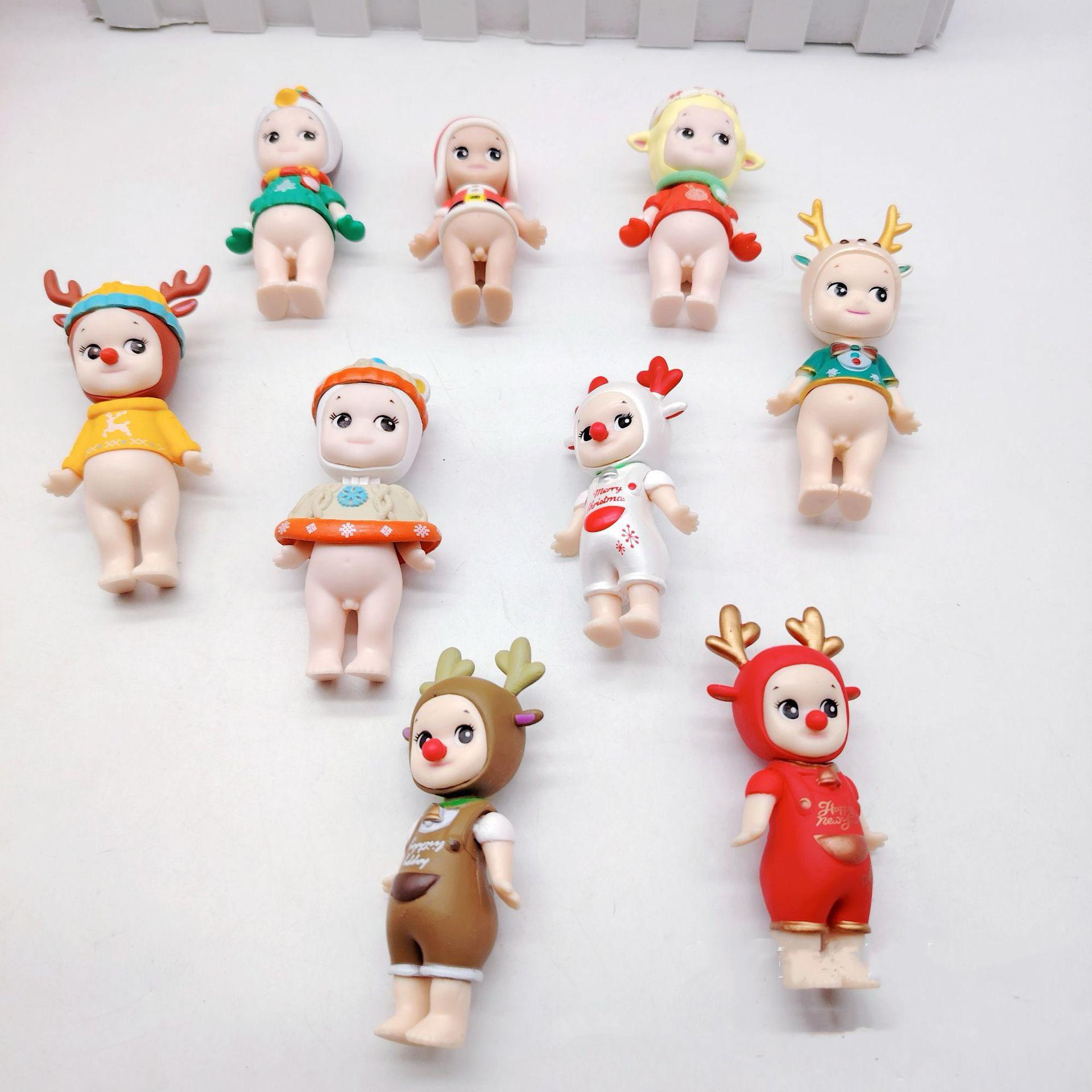 Sonny Angel Christmas Dinner Series Mini Figures Message Of Love Ornaments Cactus Dinosaur Flower Seoul Gifts Random 1Pc