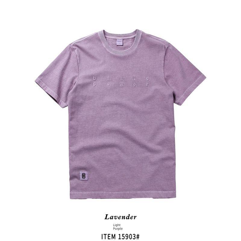 American Vintage 300G Heavy High Weight Cotton Embroidery T-shirt Men's Short Sleeve Bottoming Foreign Trade Men's Cotton T-shirt