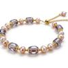 French Retro Pearl & Crystal Bracelet - Luxurious, High-End Design for Girls; Perfect Best Friend Accessory.