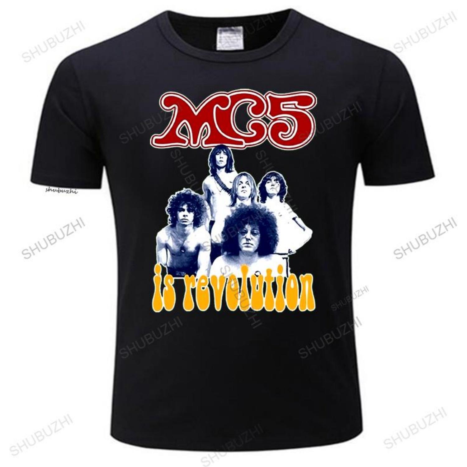 

KAIXIAZ Men T Shirt Mc5 T-shirt Is White Revolution Artwork Tshirts Cotton Teeshirt Men Summer Fashion Short Sleeve Size XXXXXL чорний