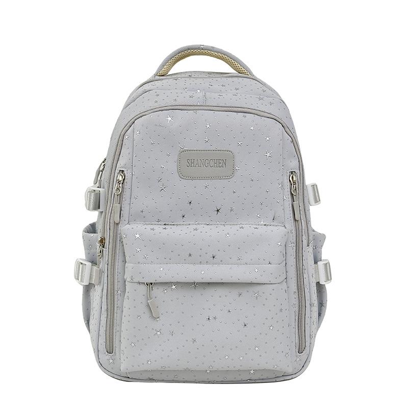 Schoolbag Korean Version of College Style High Value Junior High School High School Student Schoolbag Large Capacity Sweet Star Backpack Travel 