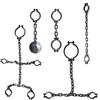 Festival Plays Costume Halloween Prop Handcuffs Cosplay Toy Anklets Black Plastic Shackle Chain Halloween Play Accessories