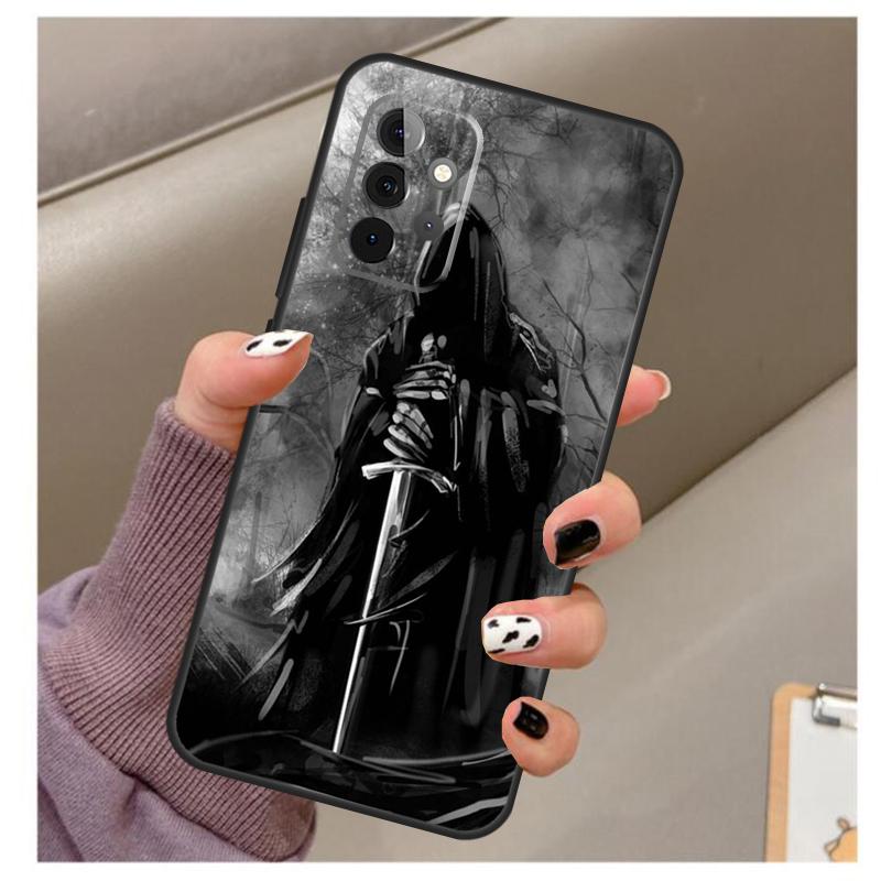 Death Grim Reaper Skull Case For Samsung Galaxy A32 A52 A12 A22 A16 A26 A36 A56 A06 A55 A35 A15 A54 A34 A14 A13 A53