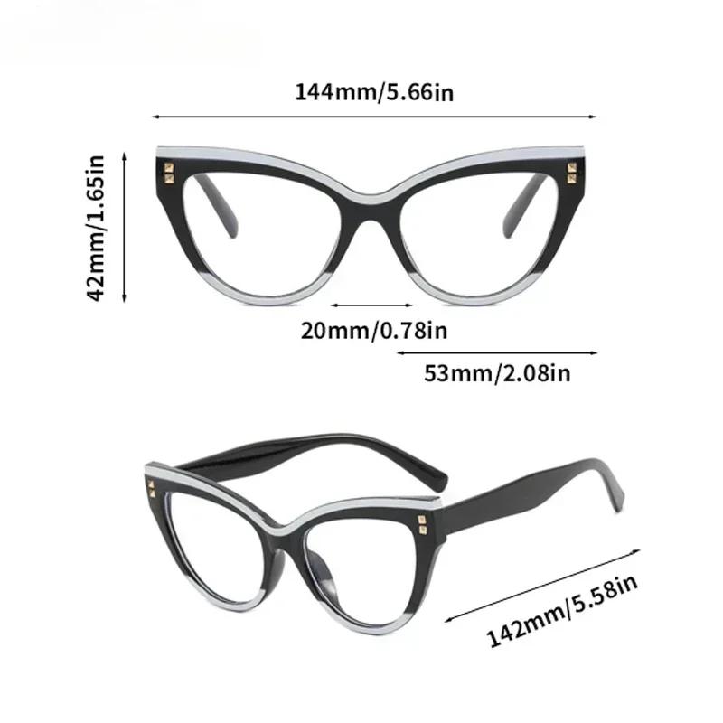 Men's Women's New Cat's Eye Frame Presbyopia Glasses Ultra-light Reading Glasses Deluxe Oversized Frames Far-sighted Glasses