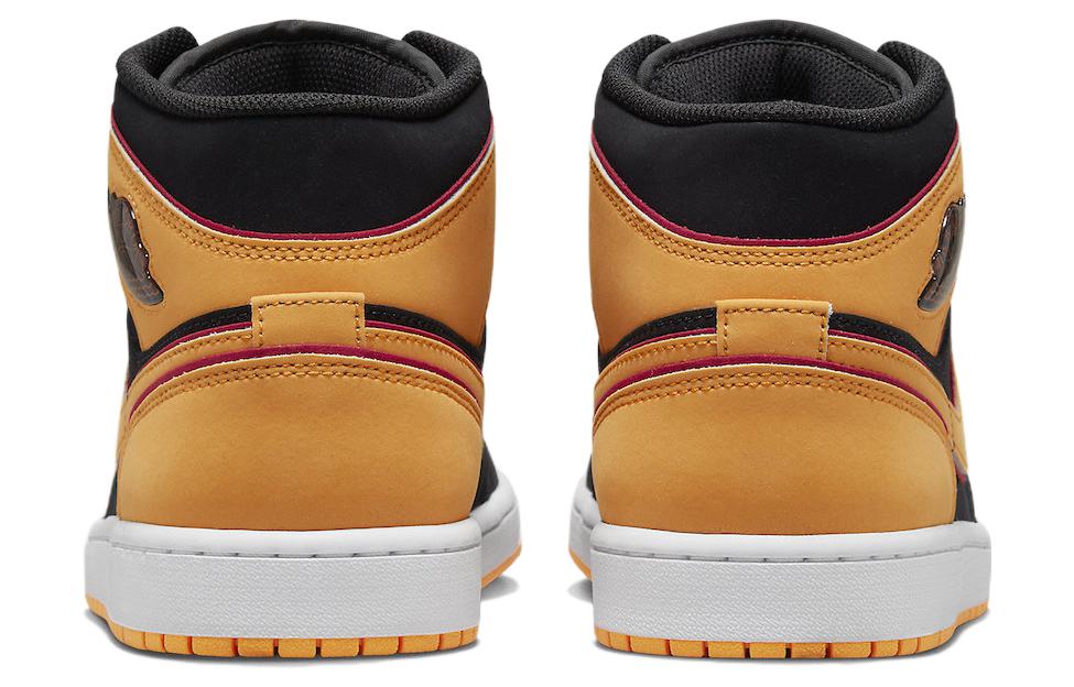 Jordan 1 Mid Fat Tongue Black Orange