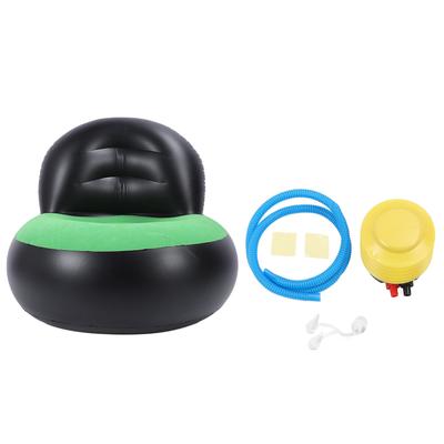 Inflatable Sofa PVC Flocking Ergonomic Comfortable Indoor Outdoor Air Couch for Living Room Balcony