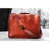 Laptop Bag Briefcase Men's Goat S Vintage Brown Leather Messenger Bag Shoulder