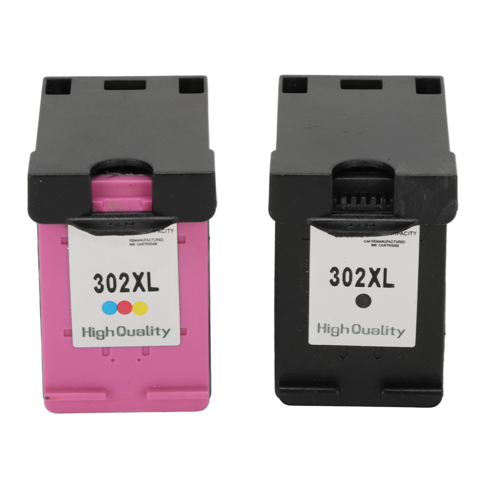 

2Pcs 302XL Print Cartridge High Density Sponge Durable ABS Widely Compatible Inkjet Cartridge for Envy Officejet