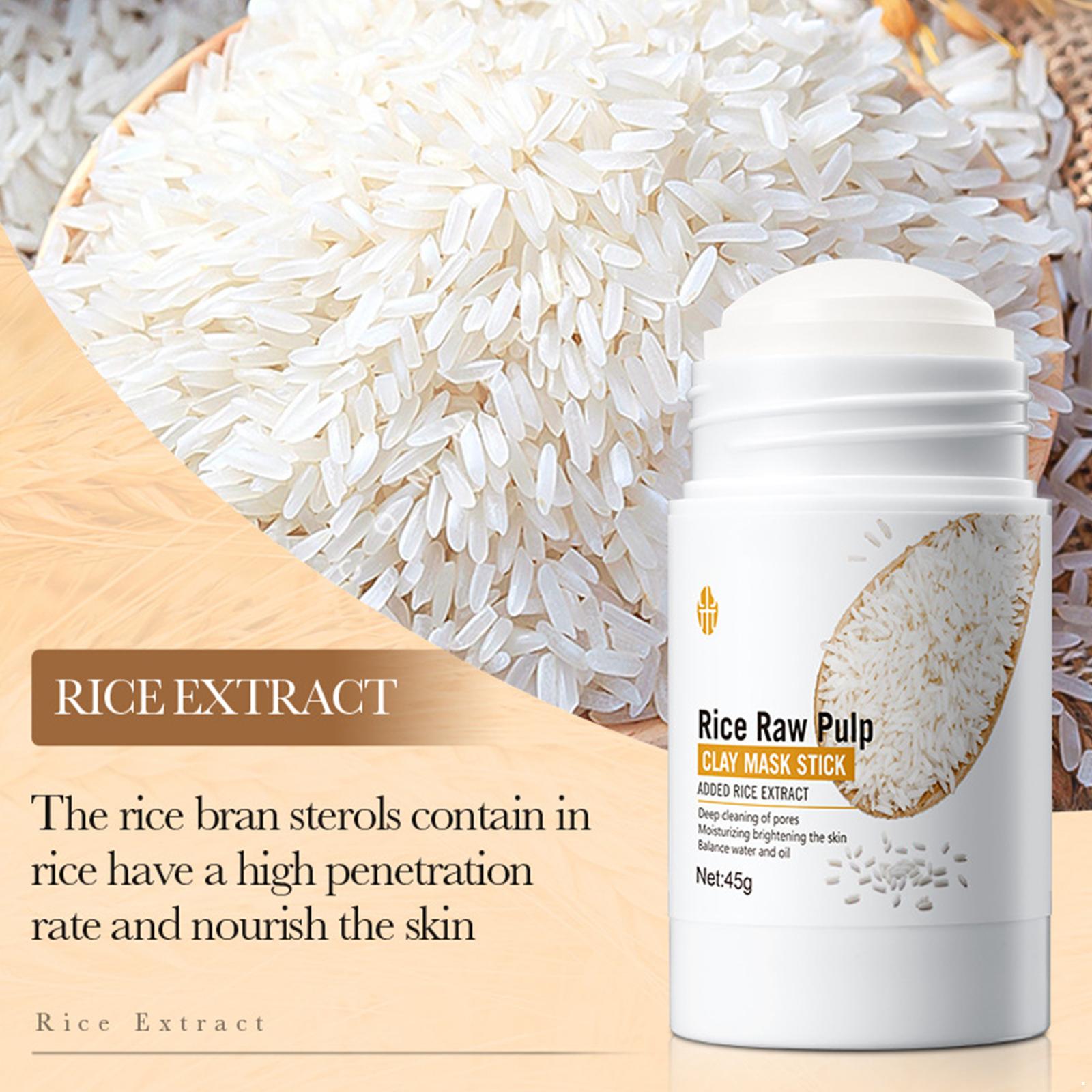 

30g Rice Pulp Clay Mask Stick for Women – Deep-Cleaning Face Care, Moisturizing & Nourishing, Hydrating, Tightening, Firming All Skin Types One Size белый