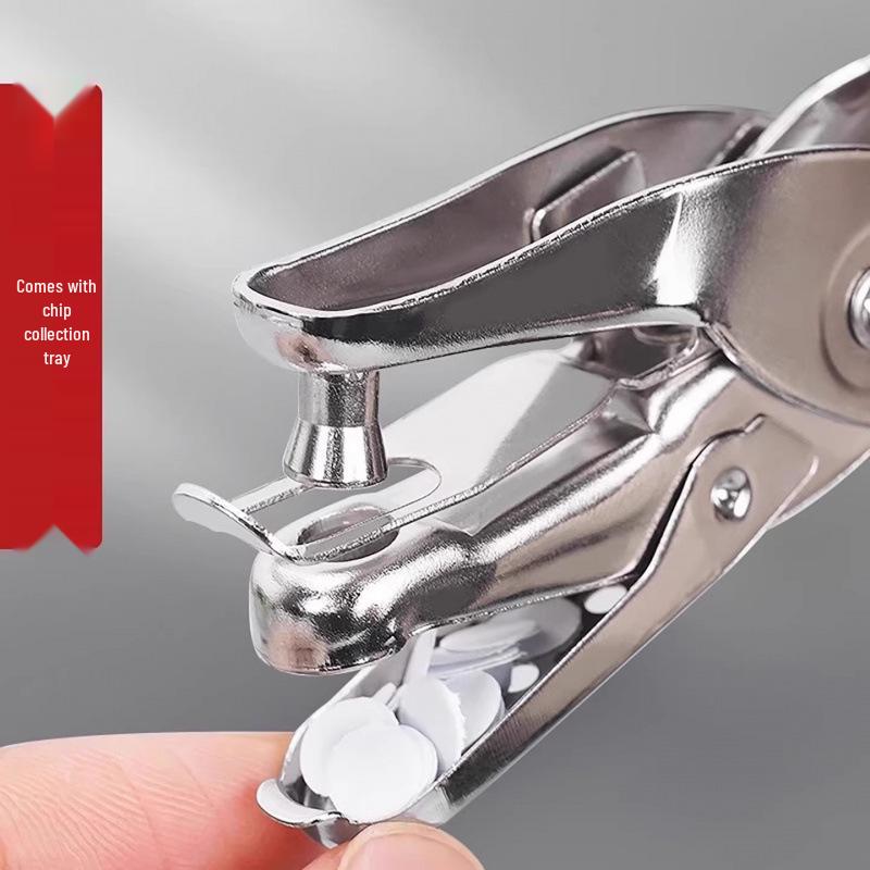 Compact Single Hole Punch with Protective Sticker, Student-Friendly and Effort-Saving Binding Tool