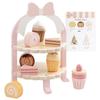 Pink Dessert Stand Role-Playing Toy for Children - Afternoon Tea Cake & Ice Cream Simulation Gift