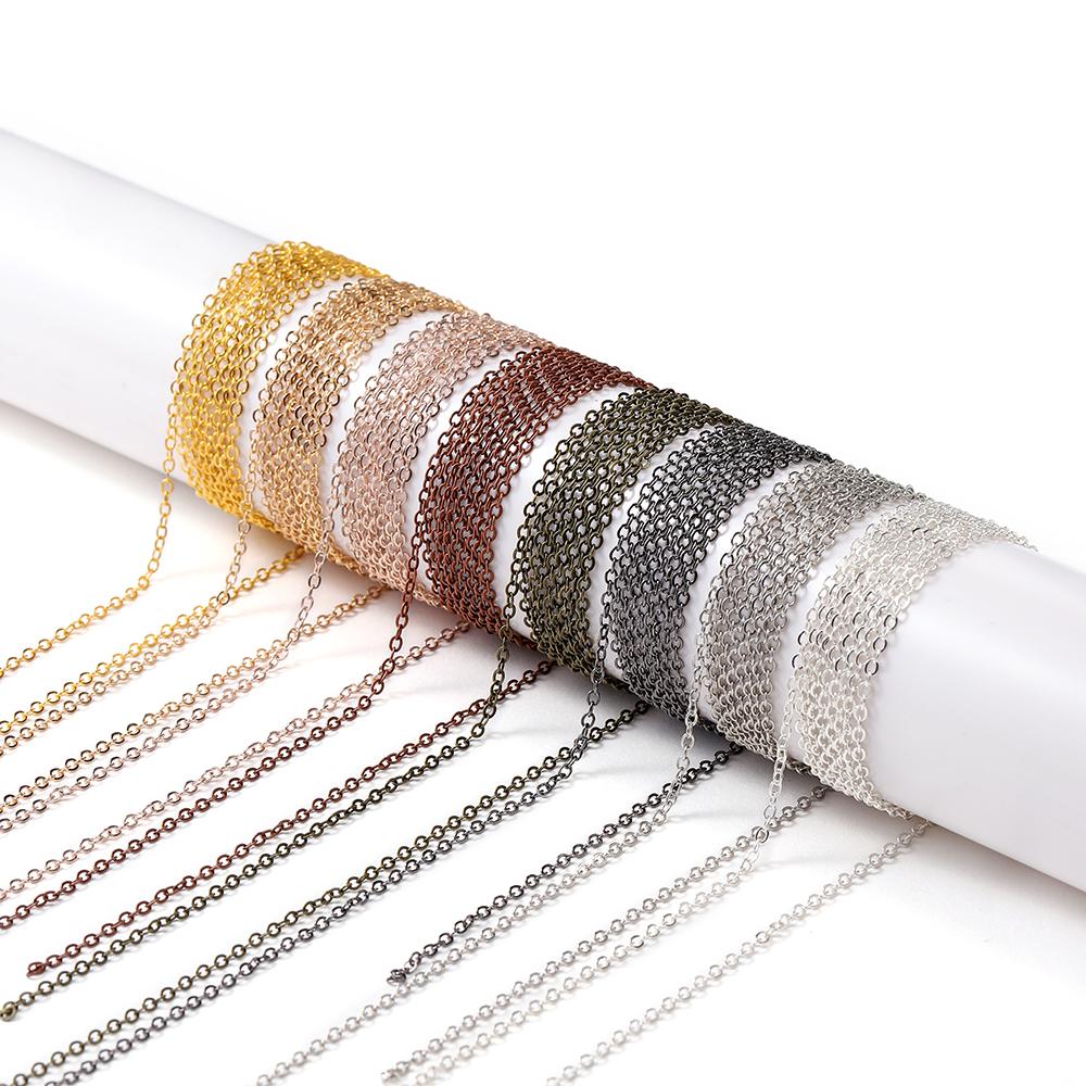 1 Set 3m Iron Cable Chain Connector Link Chains With Jump Rings Lobster Clasps Jewelry Making Set DIY Necklace Materials Finding