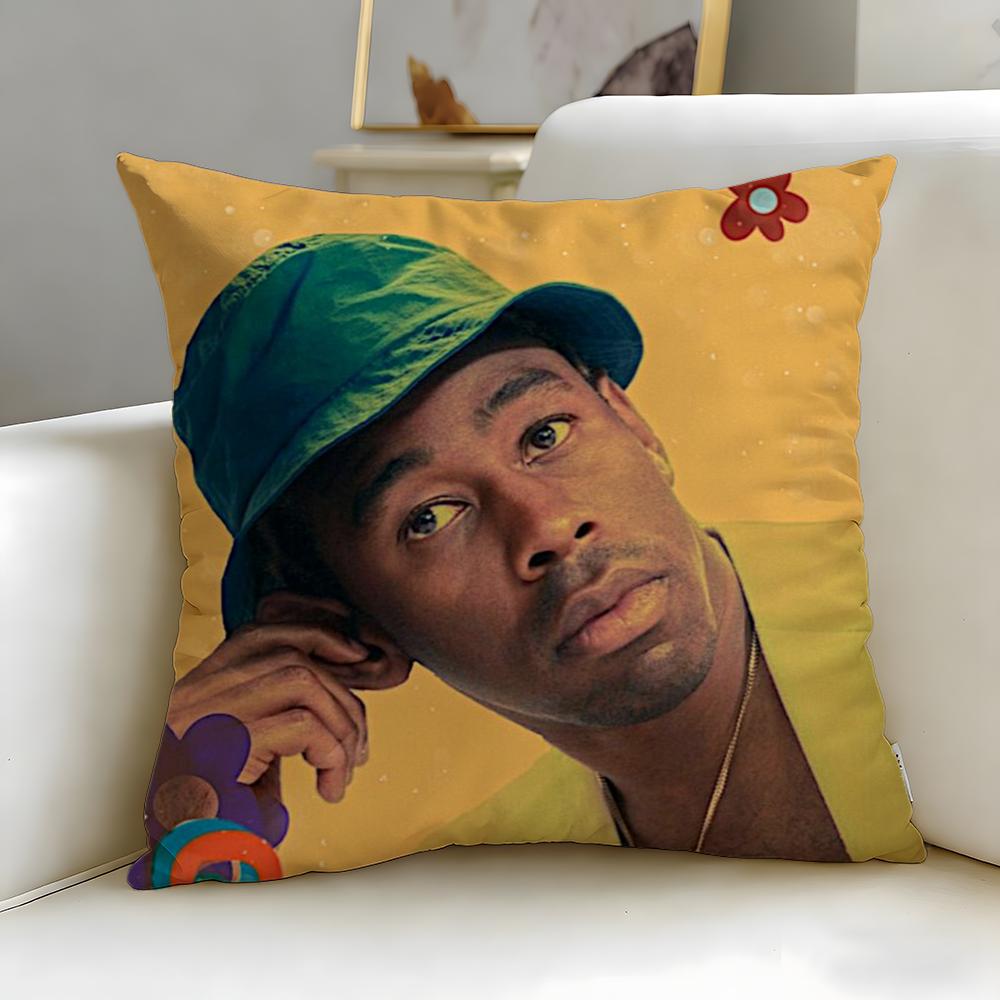 Popular Singer Tyler Cushion Cover Soft  EasyWash Pillow Case  Versatile for Couch Bed Travel and Office