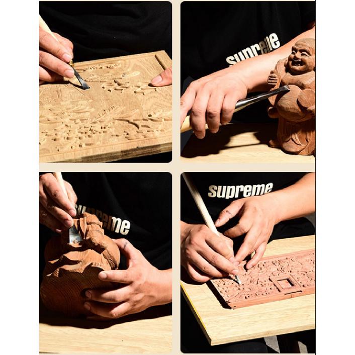 Woodworking Carving Root Carving Tea Tray Base Making Tool Blanking Chisel Set5