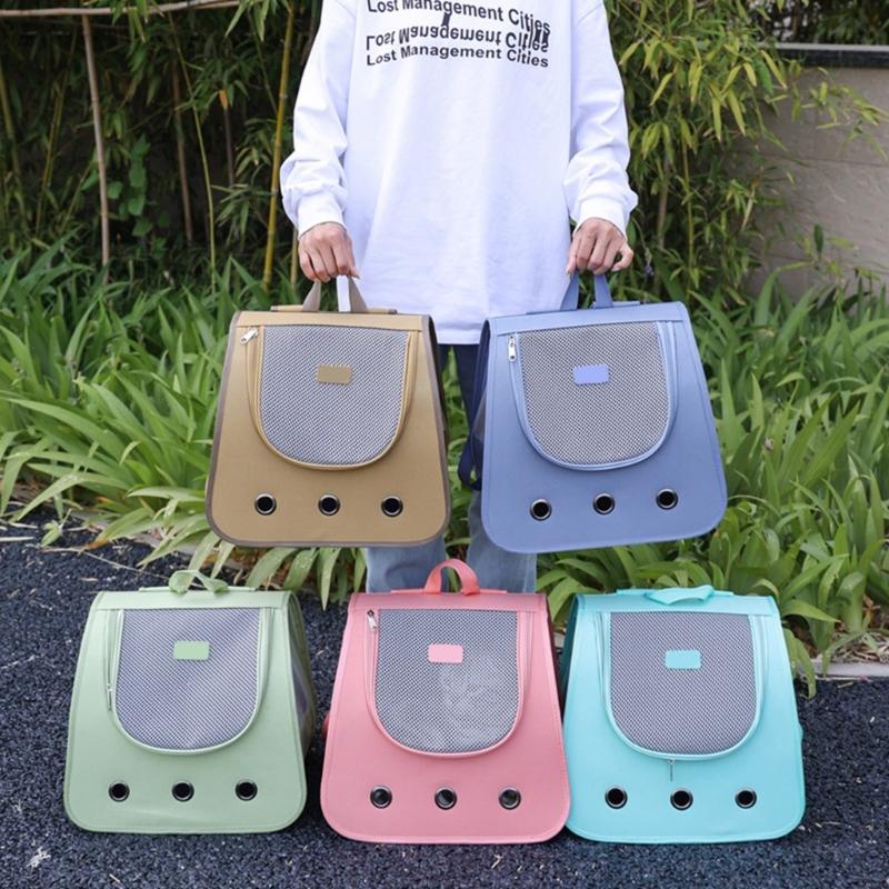 Pet Backpack Cats Carriers Bag Soft Big Capacity with Window Breathable Pet Carriers Sightseeing Bag