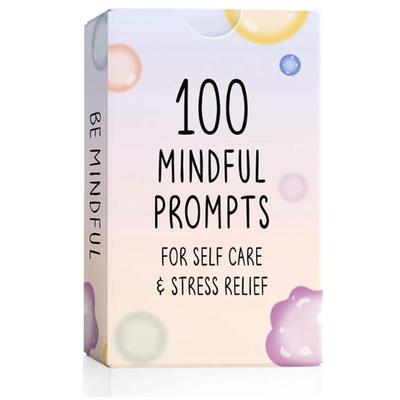 100 Mindful Prompts for Self-Care & Stress Relief - Relaxation Cards with Positive Affirmations, Meditations, and Relaxation Techniques for Adults