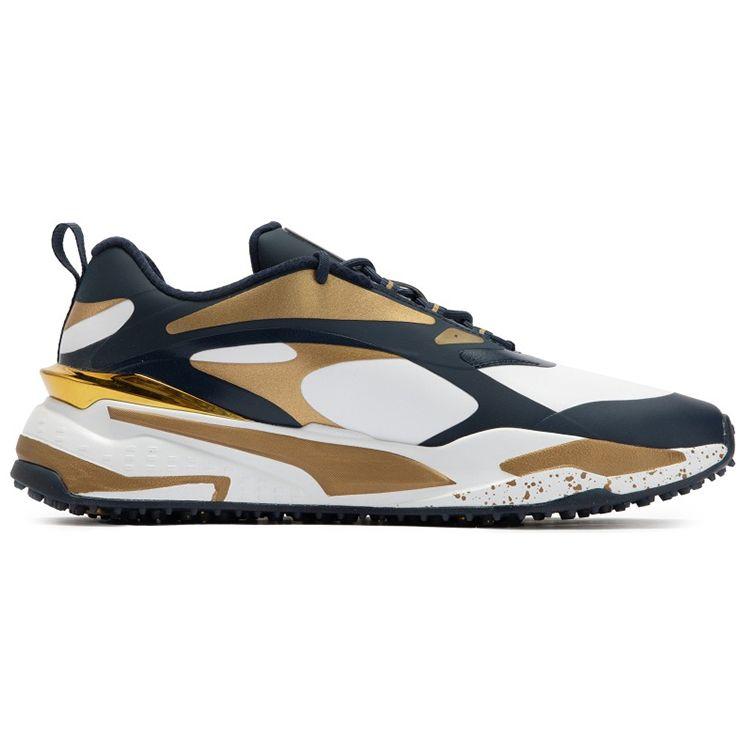 Puma X Ptc Gs-Fast Low Top Golf Shoes Men Sneakers Gold White 376501-01