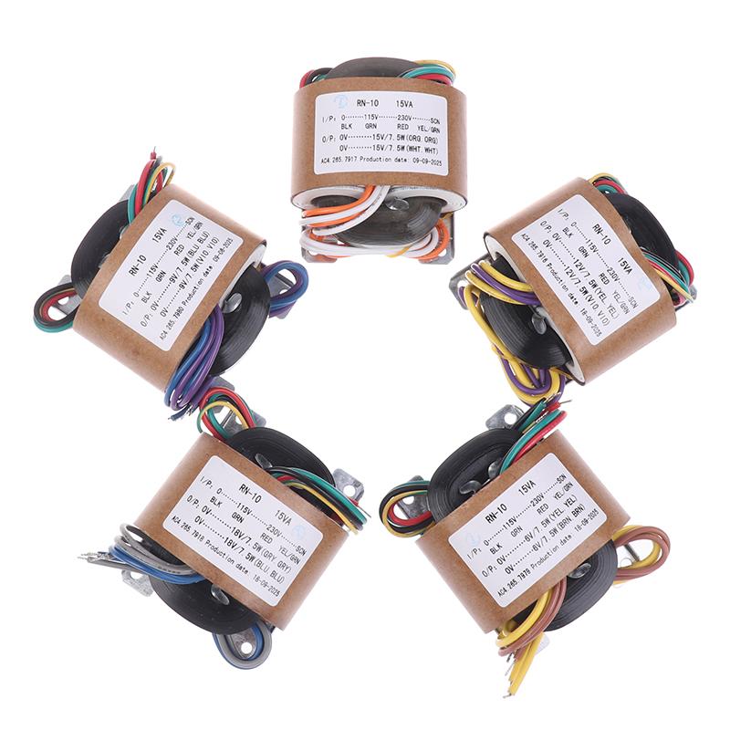 Rn-10 R Core Transformer 10W R10 Dual 9V 12V 15V 18V Transformers 230V To 2X9V Copper 115V Shield Pre-Decode Board Power Supply