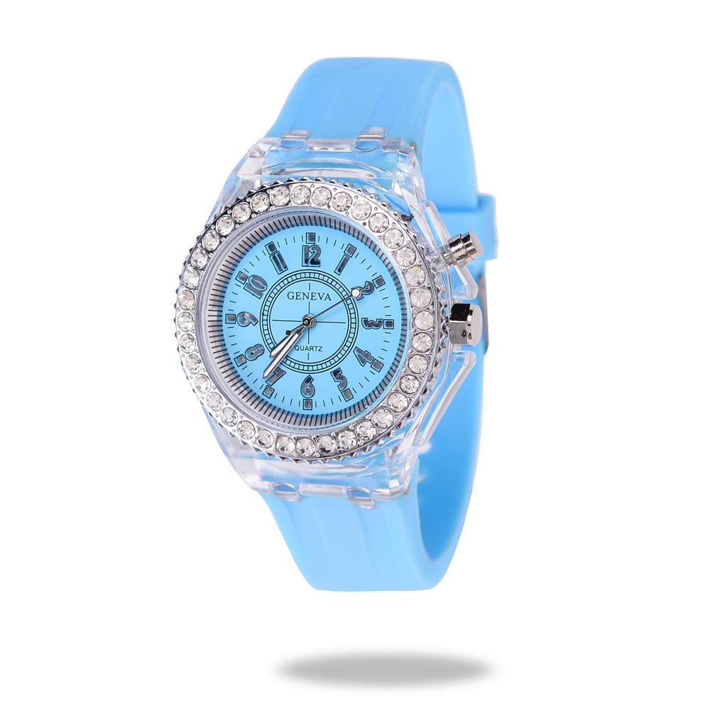 Luminous LED Rhinestone Harajuku Quartz Watch for Couples and Students