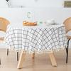 Modern Minimalist Linen Solid Round Tablecloth Handmade Lace Thickened Table Cloth Waterproof Dustproof Table Cover