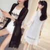 Cardigan Lace Shirt Women's Medium Length Summer Loose Air Conditioned Shirt Wrapped with Sunscreen Clothing Shawl Thin Coat Women