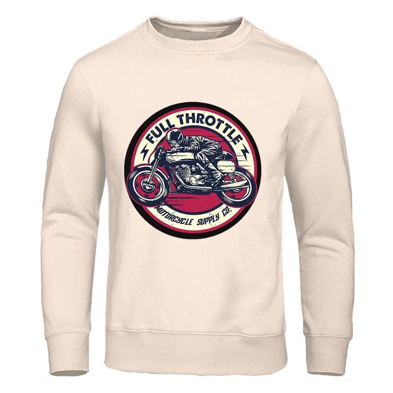 Plný plyn Motocykl Lokomotiva Kultura Pánská Módní Mikina s Kapucí Ležérní Mikiny Fleece Teplá Podzimní Ležérní Sportovní Oblečení Pulovry a Dlouhý Rukáv Pánské