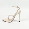 Ladies' round toe open toe cross ankle strap buckle high-heeled sandals for parties