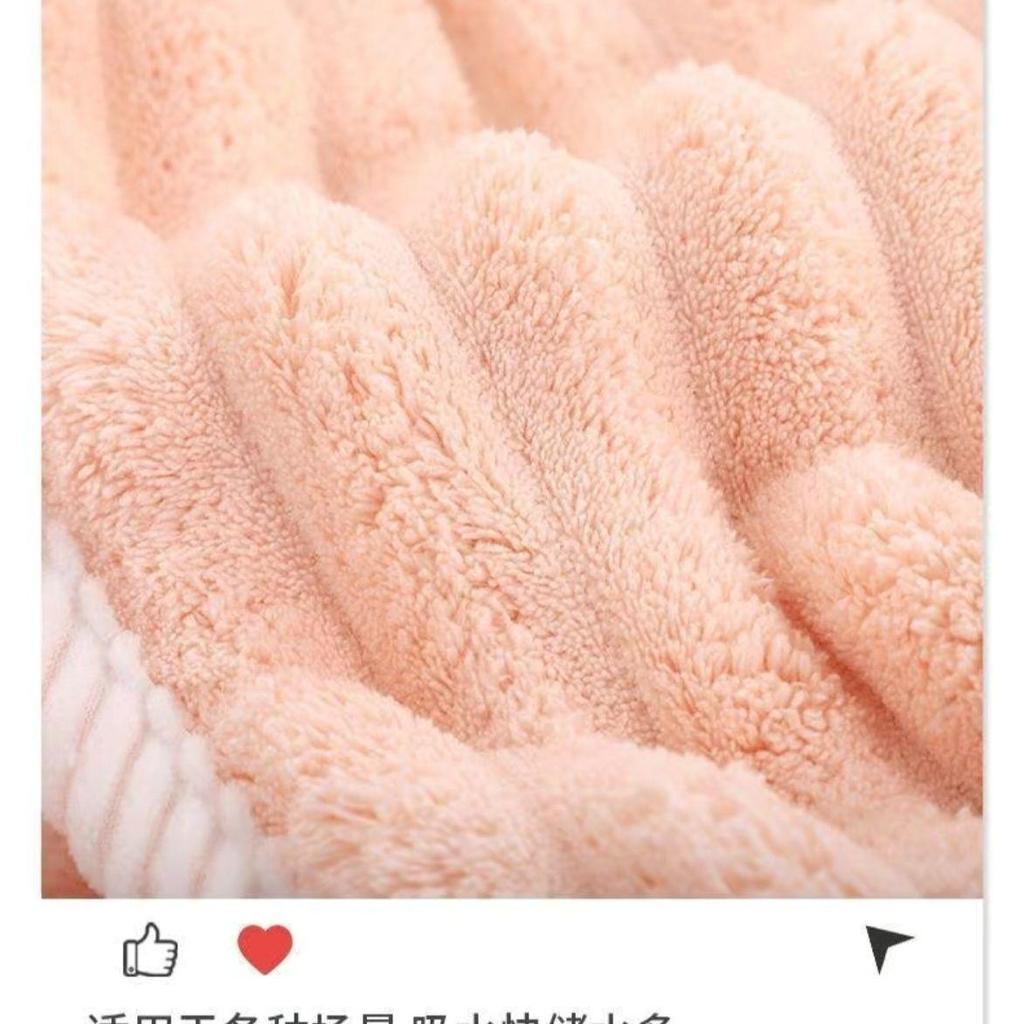 Coral Fleece Quick-Dry Hair Cap: Women's Water-Absorbent, Thickened, and Fast-Drying Towel Head Wrap