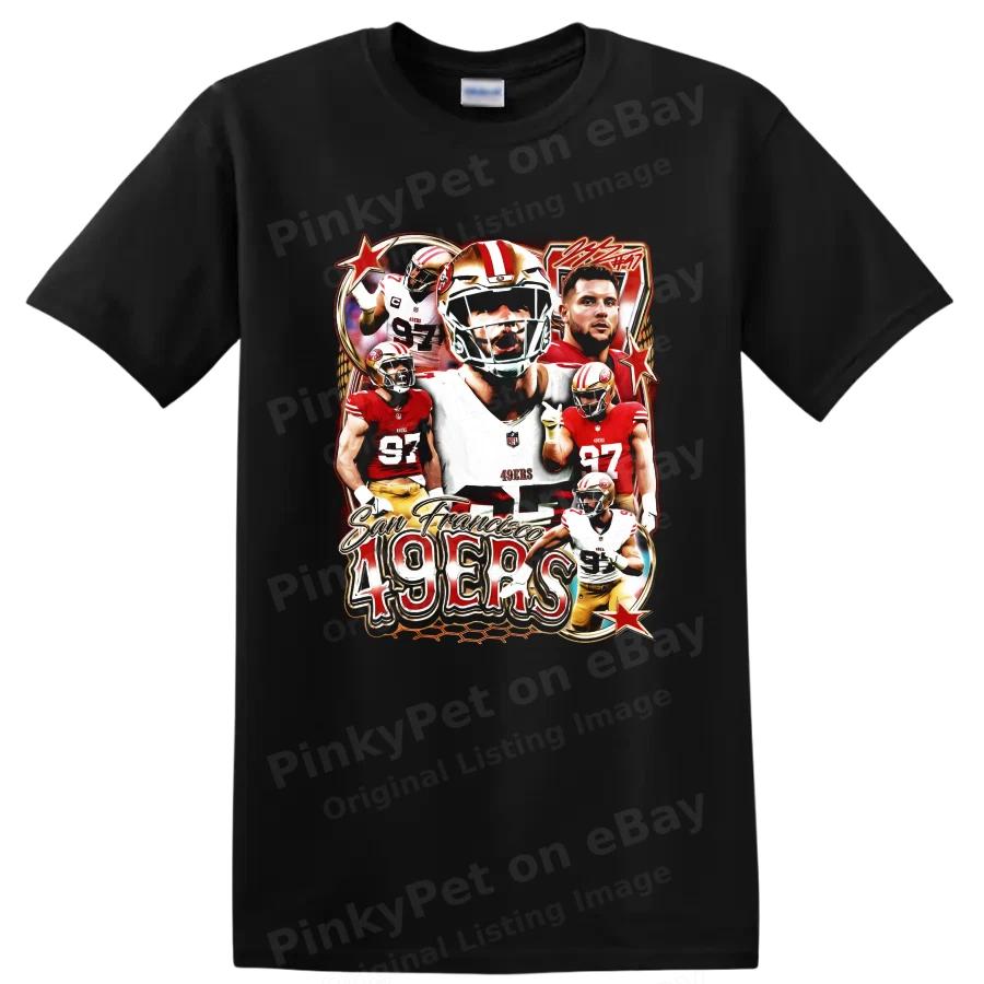 George Kittle Christian McCaffrey Nick Bosa 49ers Football T Shirt Tee