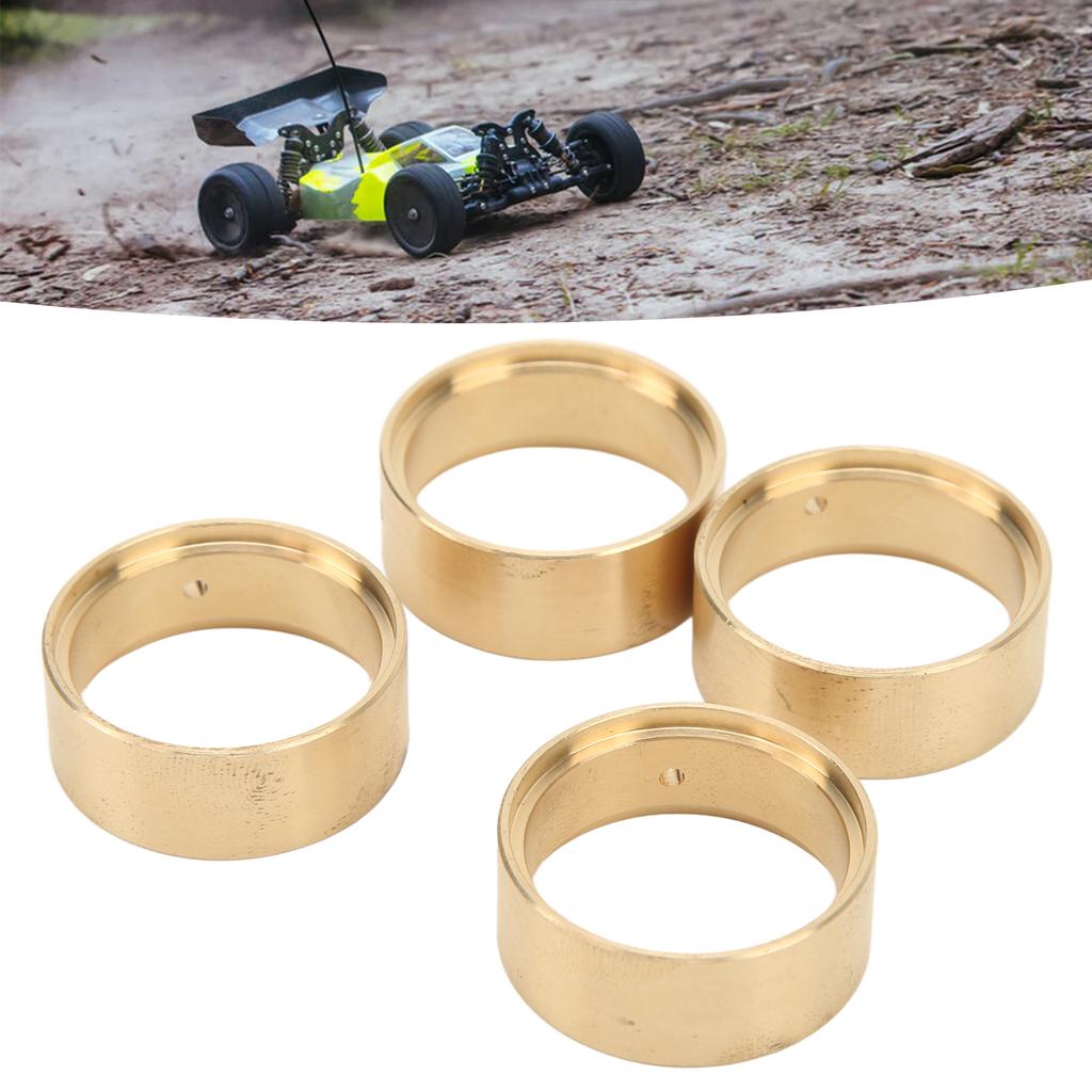 4Pcs Brass Internal Beadlock Ring Clamp Ring for 1.0 Inch Wheel Rim for 1/24 RC Car Upgrade Parts