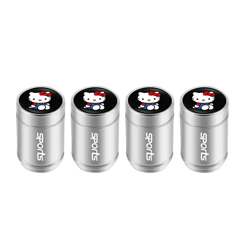 Sanrio Aluminum Alloy Car Wheel Tire Valve Caps Stem Cover Hello Kitty Pompompurin Cinnamoroll Pochacco My Melody Kuromi