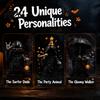 Spooky Desktop Decorations Halloween Advent Calendar 24 Day Countdown Box with Witch Ghost Funny Skeleton Action Figures Figurines Collectible