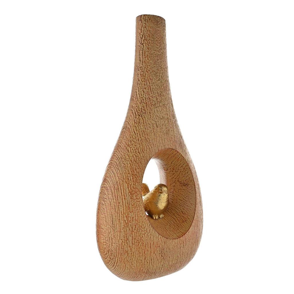 Hestia Wood Effect Bird Vase