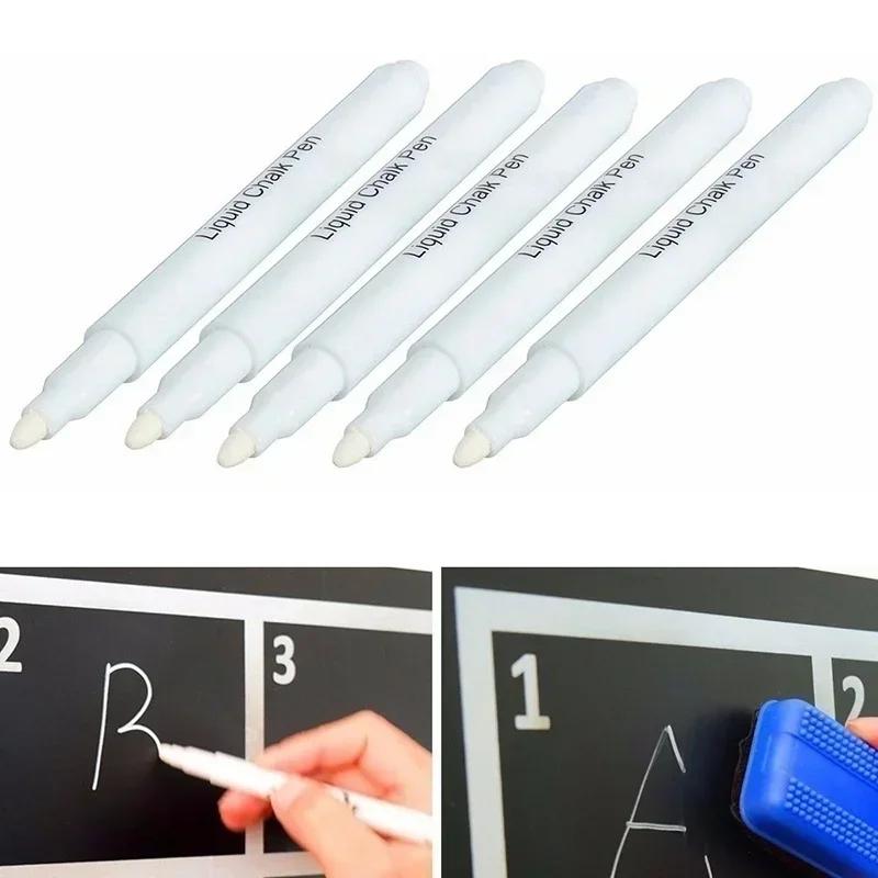 3 Pcs White Liquid Chalk Pen/Marker For Glass Windows Chalkboard Blackboard No-dust Chalks School Supplies Teacher Supplies