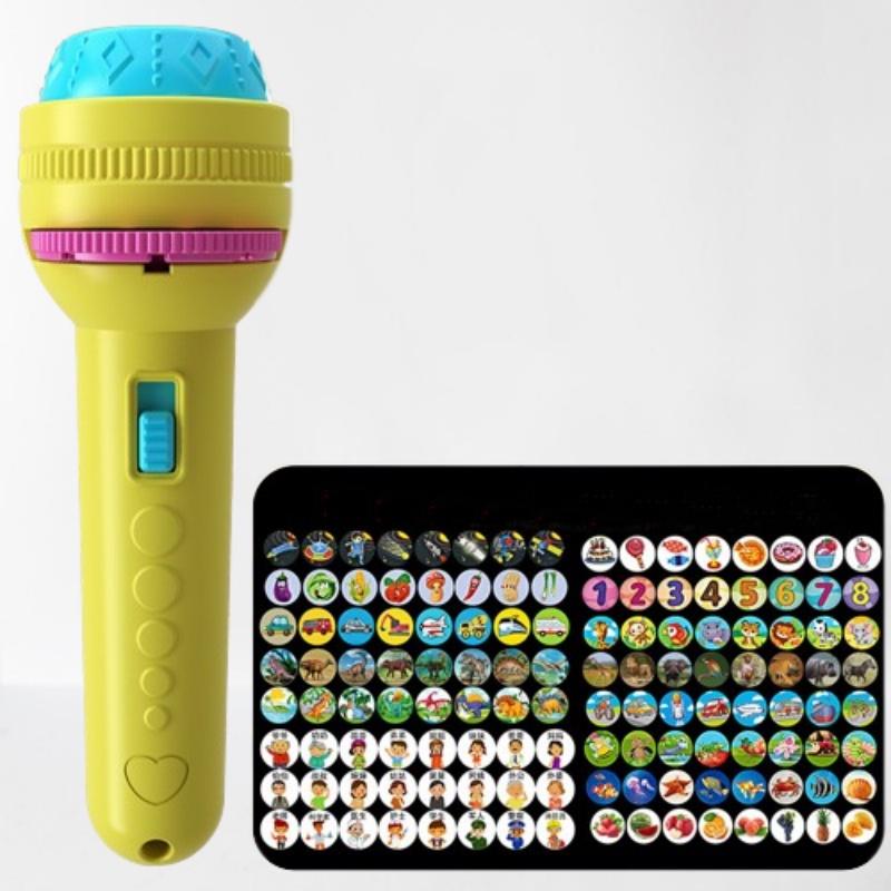 Kids Projection Flashlight Fun Bedtime Stories Toy For Early Learning.