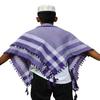 Shemagh Keffiyeh Khufiya Palestinese Sciarpa Araba Tradizionale Viola con Nappe