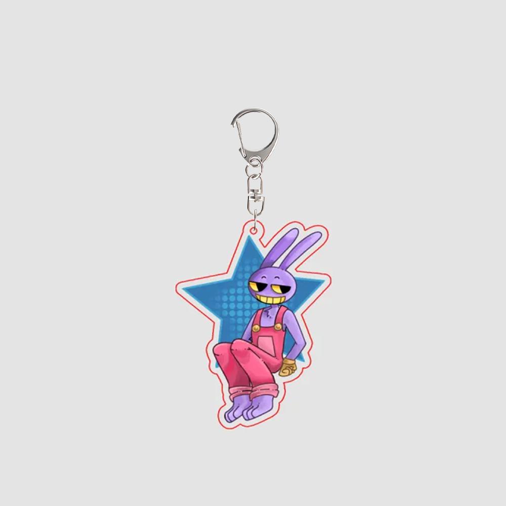 Voor TADC Pomni Jax Ragatha Anime Perifere Acryl Sleutelhanger Exquis Cartoon Schattige Rugzak Accessoires Hanger Festival Cadeau gray