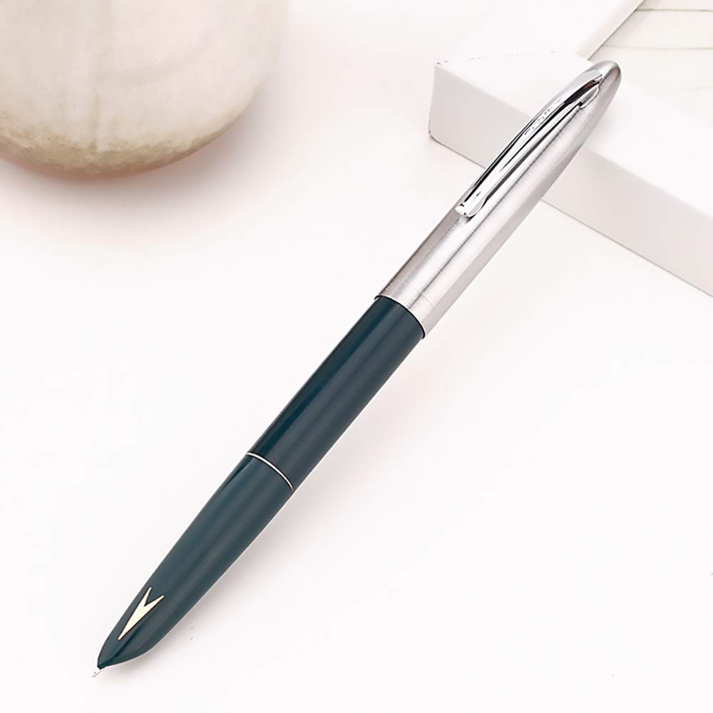 Lanxivi 3pcs Genuine Hero 329 Fountain Pen Fine Nib Gold Arrow Pattern Stainless Steel Cap