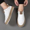 Moda Masculina Derme Casual Sapatos de Couro Antiderrapante Resistente ao Desgaste Sapatos Esportivos Moda Alta Qualidade Confortável Plano Slip-On Casual
