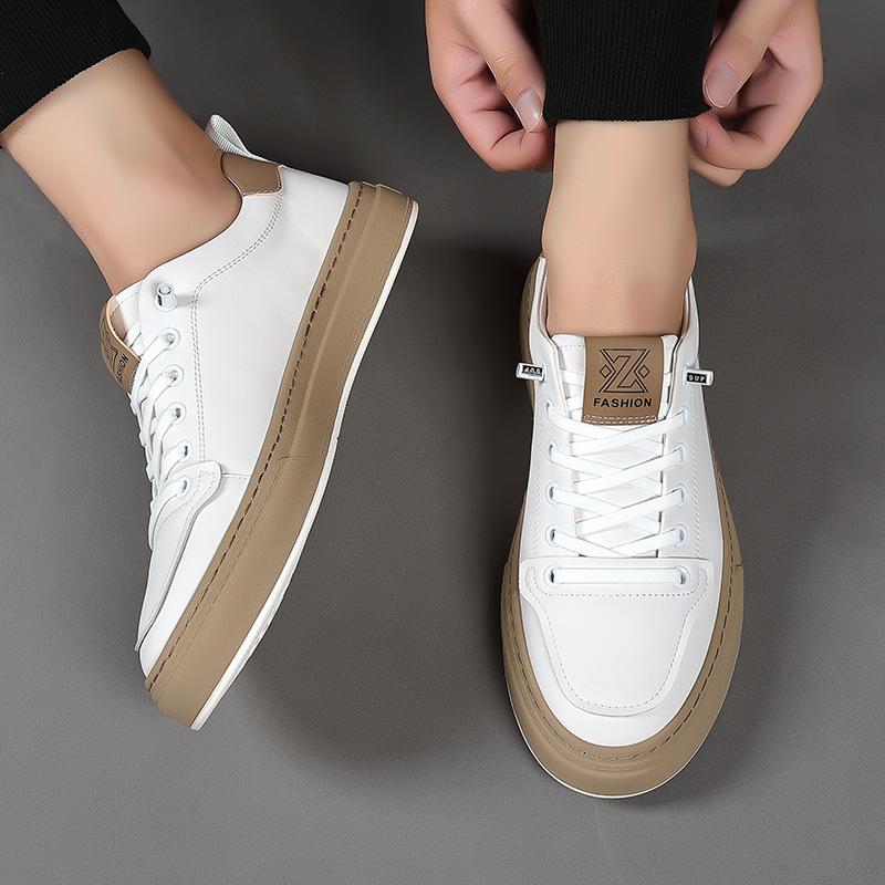 Moda Masculina Derme Casual Sapatos de Couro Antiderrapante Resistente ao Desgaste Sapatos Esportivos Moda Alta Qualidade Confortável Plano Slip-On Casual