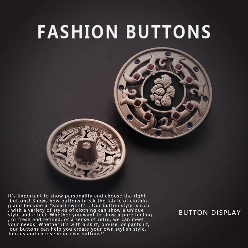 10 Stück Mantelknöpfe Neuer chinesischer Stil Retro High-End Exquisite Oberteile Mantelanzüge High-End Knöpfe für Kleidung