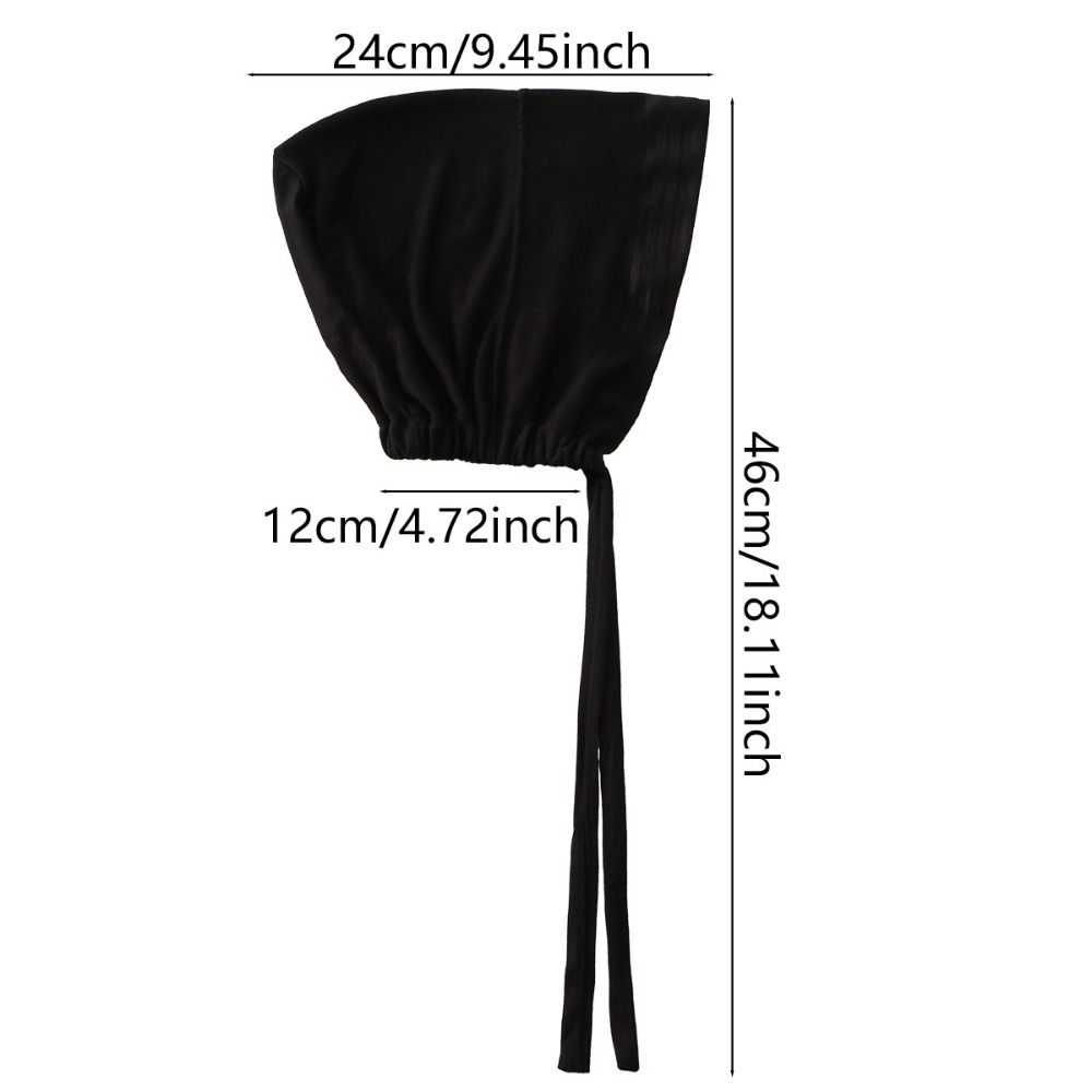Solid Color Muslim Hijab Cap Stretch Material Inner Hijab Caps Elastic Turban Hat  Islamic Wear