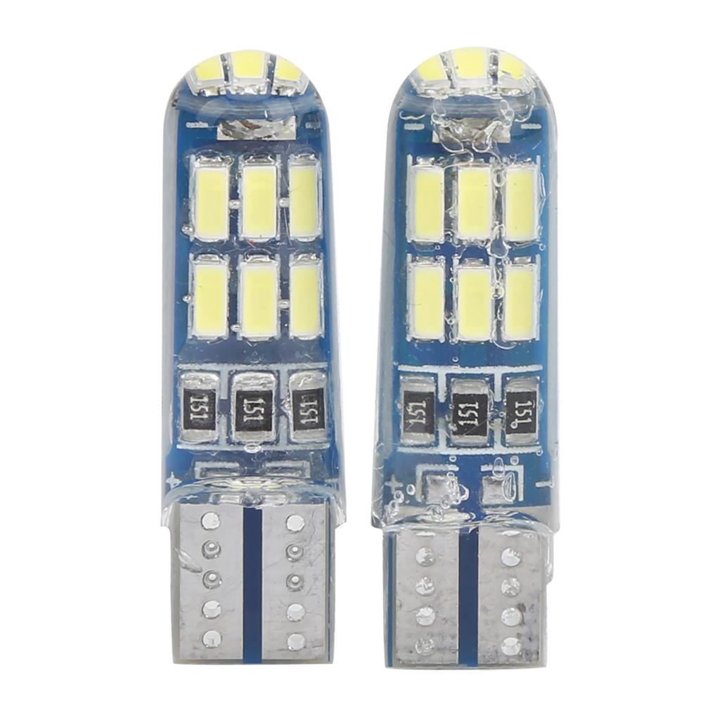 2 Stück Auto Keil Standlicht Blinken Stroboskop Wasserdicht RGB Kleine Lampe GlühbirneWeiß