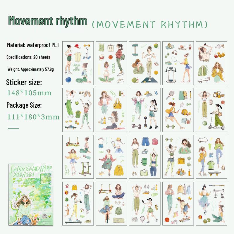 Yue Zhen 2.0 Die-cut PET Journal & Children s Sticker Book